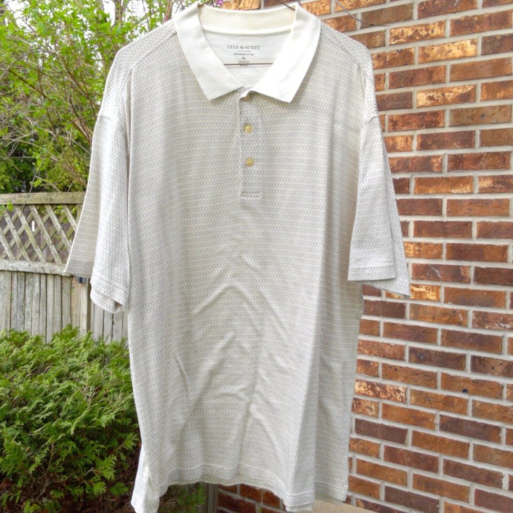 Lyle & Scott Vintage Paisley Men's XL Mercerized Cotton Polo Shirt Made …